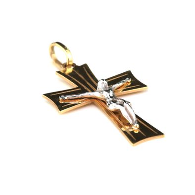 Pingente-Crucifixo-De-Ouro-Amarelo-e-Ouro-Branco-18k-Com-Cristo