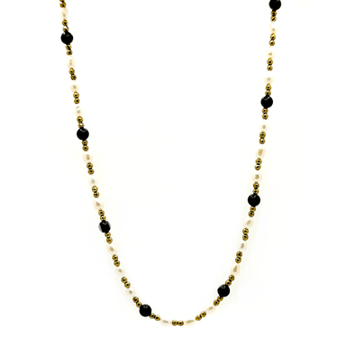 Choker-Hematita-com-Perolas-e-Agatas-Negras