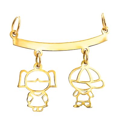 Pingente-Canga-Casal-de-Filhos-Ouro-Amarelo-18k